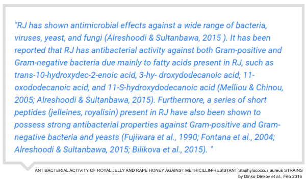 royal jelly has a powerful antibacterial effect against MRSA