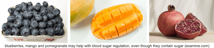 fruit contain sugar but help to regulate blood sugar
