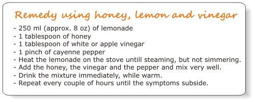 home remedy for colds with honey and vinegar