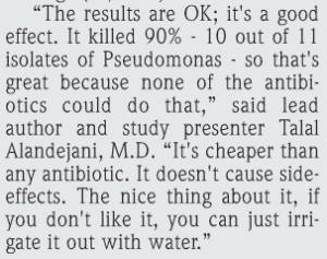 the result of the study regarding effects of honey on mrsa, mssa and pa