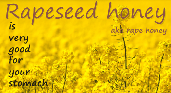 Rapeseed honey aka rape honey, perfect for your ulcer diet!