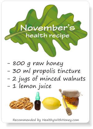 What stimulates immunity? What protects us from colds? Here is November’s health recipe.