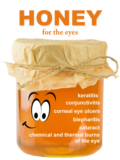 Honey is a natural remedy for conjunctivitis. And other eye diseases.