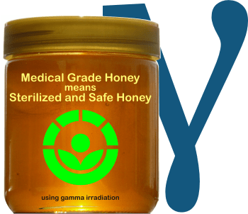 Gamma irradiated honey is safer than raw honey and with the same antibacterial power!