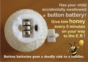 FIRST AID IN CASE OF BATTERY INGESTION